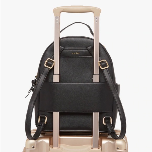 Calpak Kaya Small Backpack, Perfect for Everyday and Travel! Black with Gold - Picture 2 of 12